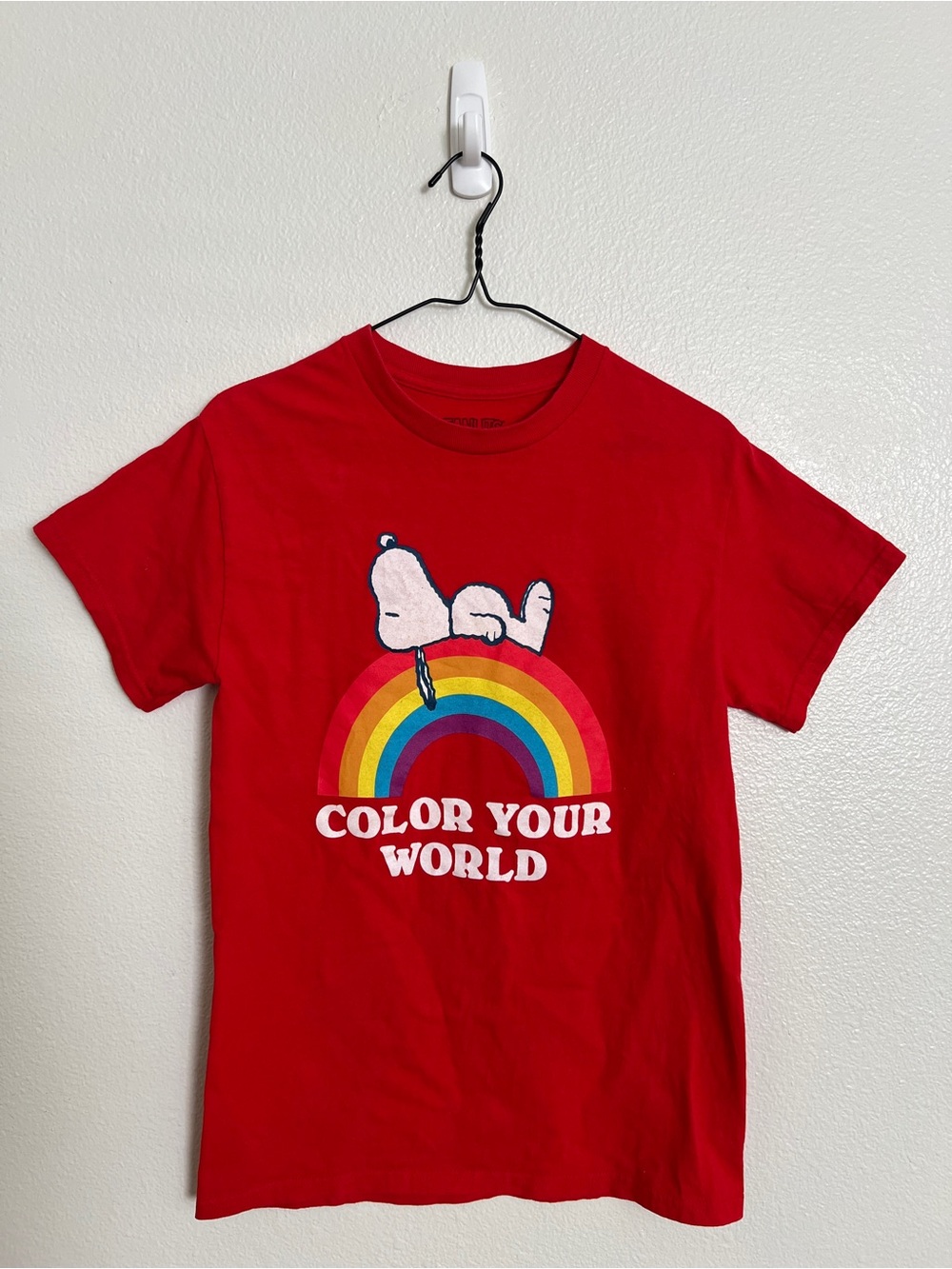 Red Snoopy 'Color Your World' Graphic Tee